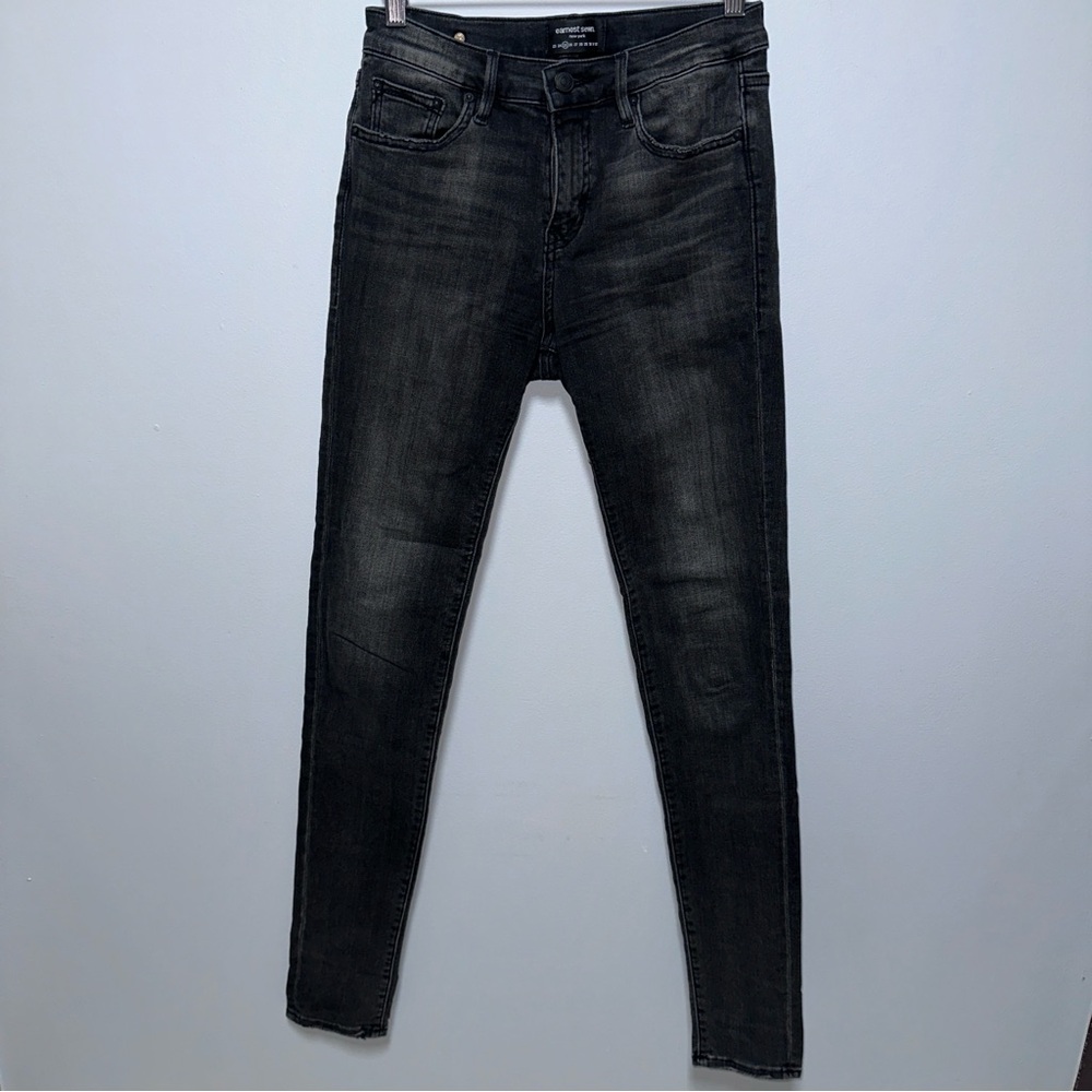Earnest Sewn Super Soft & Stretchy Straight Leg, Dark Gray Skinny Jeans